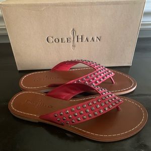 Cole Haan Tango Red studded flip flop 7.5